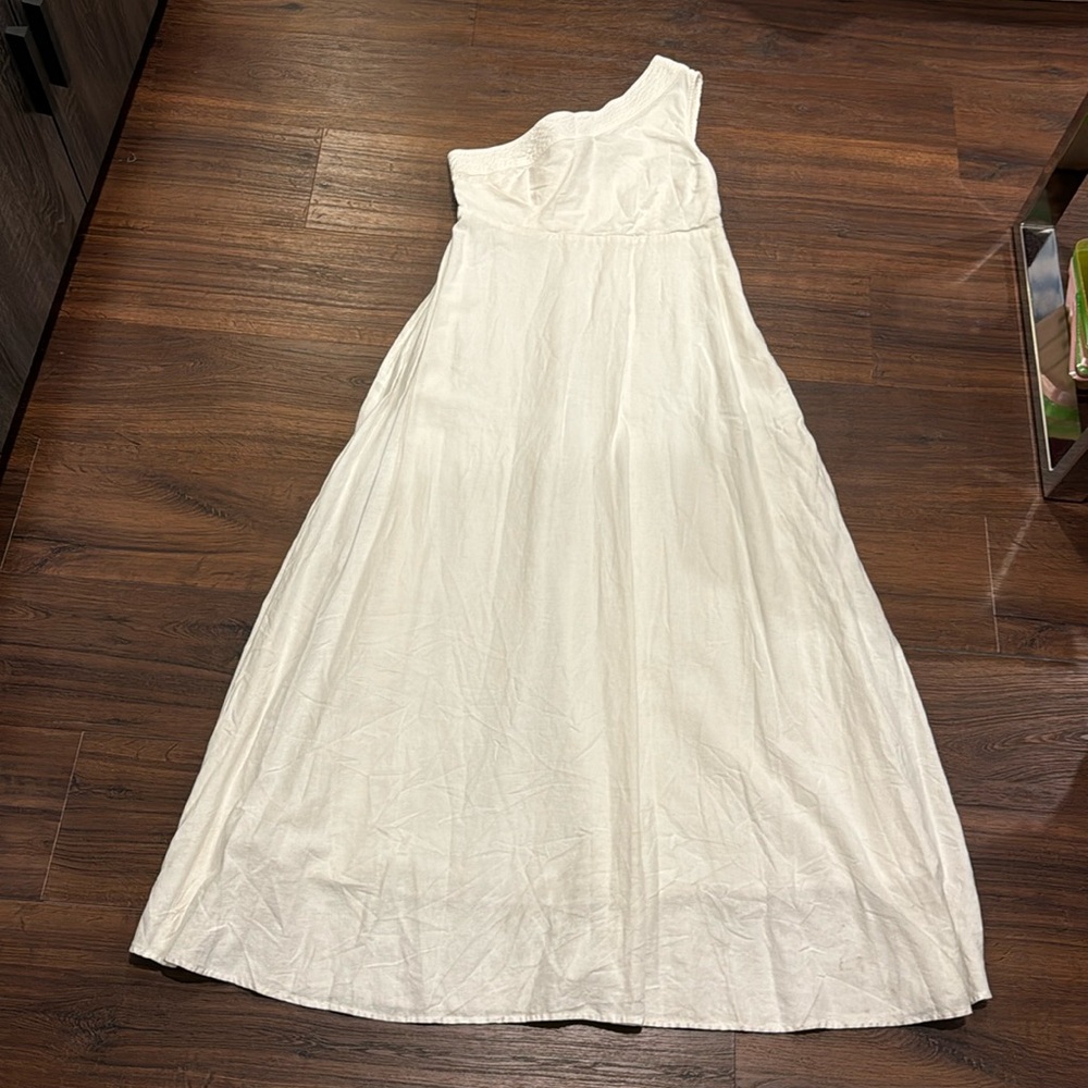FARM Rio for Anthropologie NWOT One Shoulder Smocked back Maxi Dress. - Picture 4 of 12
